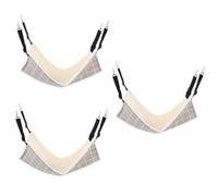 Sosoport 3pcs Pet Hanging Hammock for Animals Comfortable Cat Bed for Indoor Use Cozy Sleeping Supplies for Cats Bunnies and Hamsters Washable Space-saving Design Grey Checkered