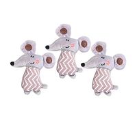 Sosoport 3pcs Plush Mouse for Cats Interactive Catnip Chew Props with Big Ears Durable Cat Playing Teaser to Keep Kittens Happy and Entertained Safe and