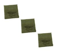 Sosoport 3pcs Reptile Carpet Mat Comfortable Terrarium Bedding for Turtles Snakes Lizards Washable Imitation Grass Mat for Clean Habitat