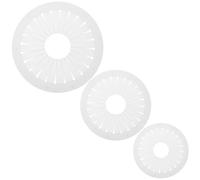 Sosoport 3pcs Ribbon Rosette Maker Tool for Crafting Multiple Ribbon Brooches with Precise Alignment and Evenly Spaced Pleats, Circular Plastic Template for Badge Bases and Medal Rosette