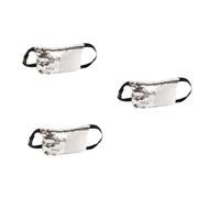 Sosoport 3pcs Sequin Fanny Pack for Women Waist Pouch Zipper Women Waist Bag for Phone Makeup Bag Fashion Accessory