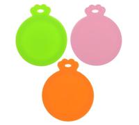 Sosoport 3pcs Silicone Pet Food Can Lids Fresh Keeping Covers for Cat Dog Food Reusable Durable Easy to Multiple Can for Home Travel