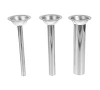 Sosoport 3pcs Stainless Steel Sausage Filler Tubes Set for Home Sausage Making Meat Stuffer Kit Suitable for Beef Pork Turkey Filling Easy to Clean and Resistant