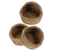 Sosoport 3pcs Straw Bird Nest Breeding Nest Hatch House Cage for Dove Pigeon Parrot Rabbits Hamster Gerbil Guinea Pig Chinchillas