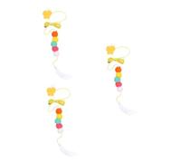 Sosoport 3pcs Telescopic Cat Hanging Toy Interactive Cat Teaser for Indoor Fun Helps Relieve Stress Promote Exercise for Kittens