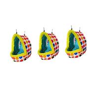 Sosoport 3pcs Thicken Plush Parrot Nest for Winter Creative Warm Sleeping Bed for Indoor Birds Cozy Hammock for Parakeets Cockatiels and Lovebirds