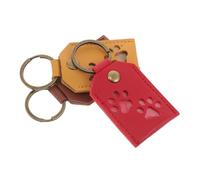 Sosoport 3pcs Transparent Pet Hair Keepsake Keychain with Advanced Sealing for Dog and Cat Hair Preservation Memorial Keyrings for Collecting and Displaying Fur Brown Red Yellow