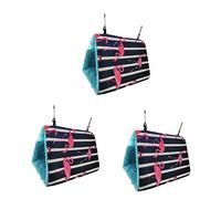 Sosoport 3pcs Triangle Thicken Warm Bird Nest Minimalist Parrot Bed House Cozy Birds Hammock for Parrots Soft and Design for Play and Sleep