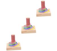 Sosoport 3sets Parrot Educational Toys Block Toy for Parrots and Parakeets for Iq Training and Problem Solving Activities