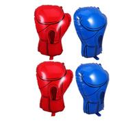 Sosoport 4 Pack Boxing Glove Balloons, Red And Blue Foil Party Decor | 2 Red And 2 Blue Inflatable Fight Night Props for Wrestling Themes, Boys Birthdays, Sports Events And Photo Backdrops