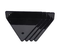 Sosoport 4 Sets Heavy Duty Invisible Triangle Wall Shelf Brackets Sturdy Iron Floating Shelf Supports with Screws and Anchors Hidden Wall Mounted for Living Room Bedroom Porch Black