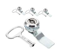 Sosoport 4 Sets Outdoor Garbage Can Lid Lock with Metal Triangular Keys Anti-Theft Trash Bin Locks for Community and Property Management Secure Waste Bins in Public and Private Areas