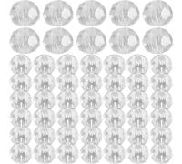 Sosoport 400pcs Two Packs Artificial Crystal Faceted Beads for Jewelry Making, Resistant to Fading and Can Be Strung Together, Ab Color Beads for Bracelet Making and Craft Projects