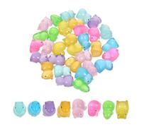 Sosoport 40pcs Luminous Mini Animal Resin Figurines Glow In The Dark Animal Ornaments For Fairy Garden Micro Landscape Decor Desktop Bonsai Accessories