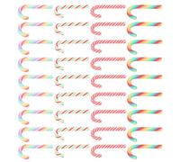 Sosoport 40pcs Simulated Candy DIY Phone Case Accessory Christmas Emulation Cane Shaped Decor Creative Accessory DIY Material for Candy Canes Bulk Christmas Home Decor