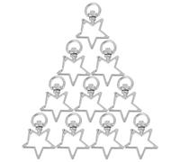 Sosoport 40pcs Star-Shaped Lobster Clasp Jewelry Making Keychains Silver Alloy Snap Hooks Easy to Use for Purse and Phone Pendant Crafting