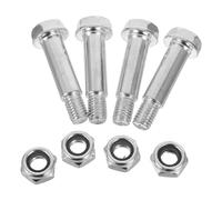 Sosoport 4Pcs 12Mm Air Compressor Wheel Bolts Nuts Set Pneumatic Caster Replacement Screws for Silent Oil-Free Compressor Wheels for Air Tool Mobility