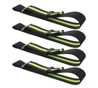 Sosoport 4Pcs Adjustable Snowboard Brake Fastener Straps Black Ski Binding Brake Retainer Bands Replacement for Ski Boots Outdoor Winter Sports Equipment
