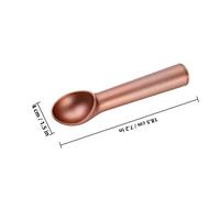 Sosoport 4pcs Aluminum Ice Cream Scoop with Non-Stick Smooth Surface Portable Fruit and Dessert Baller Spoons Practical Design in Natural Gold Rose Gold Black Colors