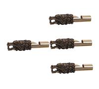 Sosoport 4pcs Animal Brass Whistle Keychain Portable Outdoor Survival Whistle for Hiking and Camping Loud Crisp Sound Adorable Design for Teachers and Referees