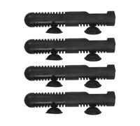 Sosoport 4pcs Aquarium Heater Protective Cover Detachable Heat-resistant Fish Tank Heater Guard with Suction Cups for Aquatic Pets and Turtle Tanks