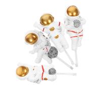 Sosoport 4Pcs Astronaut Wall Mounted Coat Hooks for Keys Towels Stable Wear Resistant Bathroom Hooks Easy to Install Various Smooth Surfaces