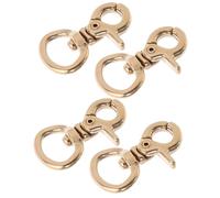 Sosoport 4pcs Brass Swivel Lobster Claw Clasps Keychain Snap Hooks with Spring Clasp Connector for DIY Bag Accessories and Outdoor Activities, Functional Hardware for Wallets and Boxes