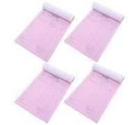 Sosoport 4pcs Carbonless Duplicate Invoice Book for Small Business with 2-Part Paper Design, Order Tracking and Detailed Recordkeeping, Suitable for Business Environments and Craft Boutique