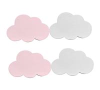 Sosoport 4pcs Cartoon Cloud Wall Hooks Unique Decorative Wooden Hangers for Bedroom Bathroom Coat Storage Sturdy and Space Saving Design Smooth Finish for Rooms