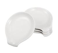 Sosoport 4pcs Ceramic Spoon Holder for Kitchen Countertop Utensil Rest for Spoons and Chopsticks Premium Porcelain Non Slip Dining Table Accessory Suitable for Home and Restaurant Use