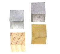 Sosoport 4pcs Density Cube Educational Block Collection Aluminum Copper Elements for Physics Experiments for Classrooms Science Projects