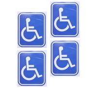 Sosoport 4Pcs Disabled Wheelchair Sticker Decals Self-Adhesive Disability Symbol Sign for Car Window, Office and Vehicle Use, Sturdy Adhesive Disabled Wheelchair Decals for Accessibility