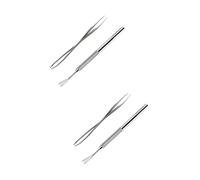 Sosoport 4pcs Dog and Cat Remover Tool Kit Precision Tweezers and Comb Stainless Steel