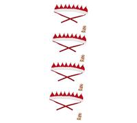 Sosoport 4pcs Dog Christmas Collar Bells Holiday Accessory for Dogs and Cats for Festive Parties and Pet Costume Events