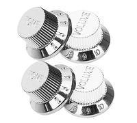 Sosoport 4pcs Electric Guitar Knob Caps Volume Tone Control Top Hat Instrument Accessories for Music Practice