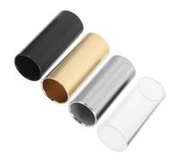 Sosoport 4pcs Guitar Finger Metal Slides Bars Tune Stick for Electric Acoustic Guitars Vibrant Finishes for Blues Country Jazz Comfortable Design