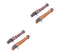 Sosoport 4pcs Halloween Cat Collar Bell Stylish and Neck Straps for Cats for Pet Fashion and Outdoor Activities
