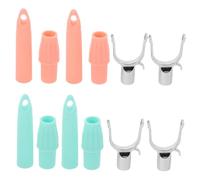 Sosoport 4pcs Heavy Duty Clothes Rail Fork Drying Rack Accessories Stainless Steel U-Shaped Pole Connectors with Midsections and Handles Extendable Closet Pole Hooks for Versatile Hanging