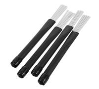 Sosoport 4pcs Jazz Drum Brushes Nylon Drumstick Brushes for Jazz Drumming Rhythm Instrument Accessories