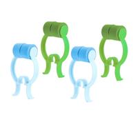 Sosoport 4pcs Nose Stop Clips Portable Nasal Stoppers for Lung Breathing Training Comfortable Nose Bleed Preventers Blue and Green