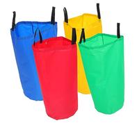 Sosoport 4pcs Outdoor Jumping Bags for Boys and Girls Red Yellow Blue Green Double-layer Design for Sack Race and Family Gatherings