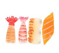 Sosoport 4Pcs Realistic Sushi Models Compact Faux Sushi for Display for Home Decor Supermarkets Schools and More Imitated Food Props for Scene Layout