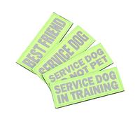Sosoport 4Pcs Reflective Service Dog Patch Self Adhesive Dog Tags for Harness Chic Stylish Convenient and Adding Fun to Any Occasion