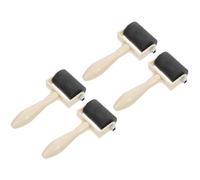 Sosoport 4pcs Rubber Brayer Roller Printmaking Glue Roller Assorted Color Easy to Clean Easy to Store Lightweight Rolling down Prints Printing Supplies