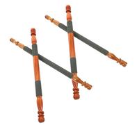 Sosoport 4pcs Sanded Bird Perch Stick for Cage Beak and Claw Grinding Platform for Small Birds Including Budgies Cockatiels Thrushes Round Cage Birdcage Accessories
