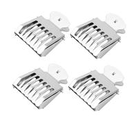 Sosoport 4pcs Stainless Steel Queen Beekeeping Clips for Hive Management Metal Cage with Ventilated Mesh Sides Efficient Beekeeper Tool for Safe Queen Handling and Colony Organization