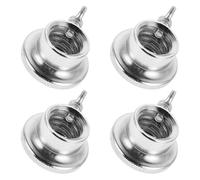 Sosoport 4pcs Steel Dumbbell Nuts 28mm Diameter Adjustable Barbell Clamps Weight Plate Fixing Kit Anti-loosening for Home Gym Strength