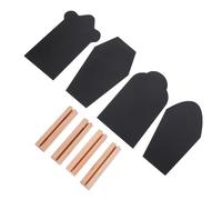 Sosoport 4PCS Tombstone Blackboard Ornaments with Stable Base Easter Decorations Mini Coffin Letter Boards for Table Signs and DIY Messages