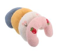 Sosoport 4pcs U Shaped Cat Neck Pillows for Indoor Cats and Dogs Soft Fluffy Calming Cushions with Scratch Resistant Fabric Portable Ergonomic for Better Sleep and Rest