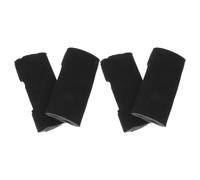 Sosoport 4pcs Washable Black Hard Hat Sweatband Liners with Hook-and-loop Closure, Comfortable Sponge and Cloth Replacement Sweat Pads for Welding and Heavy Labor Environments